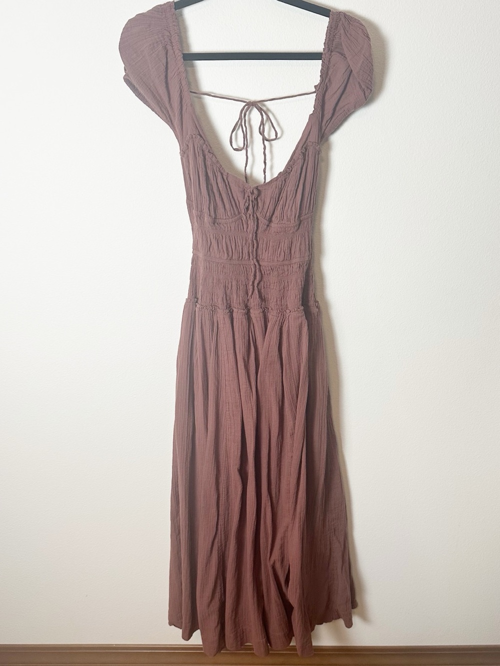 Free People Feeling Bonita Maxi Dress Open Back Mocha Slice Brown Small - Picture 4 of 11